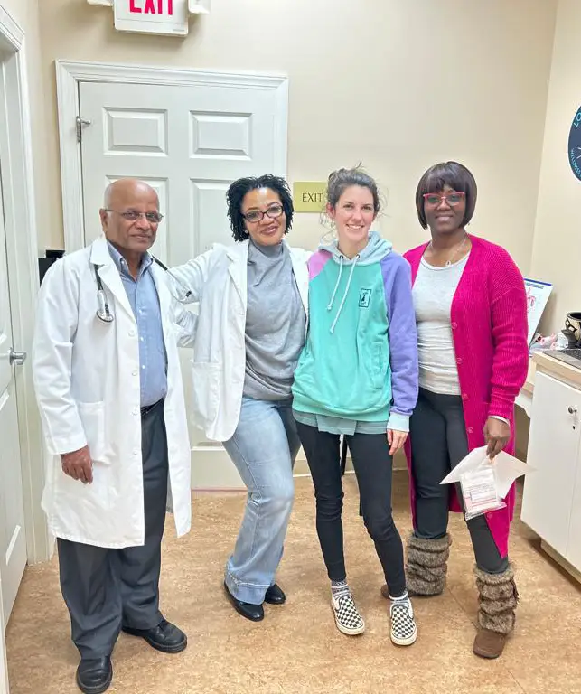 Loving Hands care team and patient